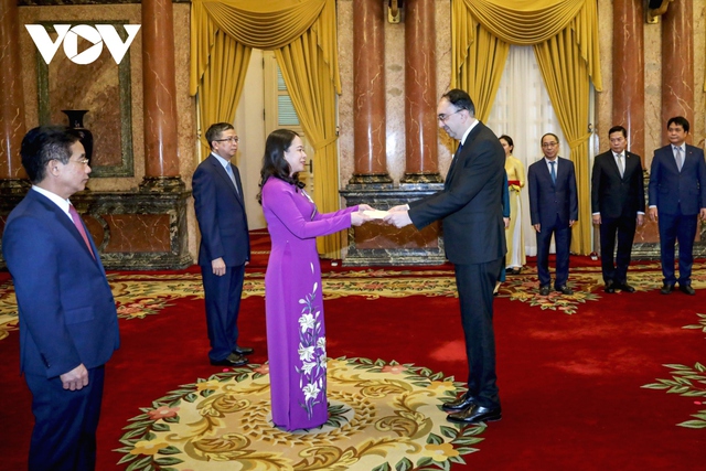Acting President hosts newly-accredited ambassadors- Ảnh 1.