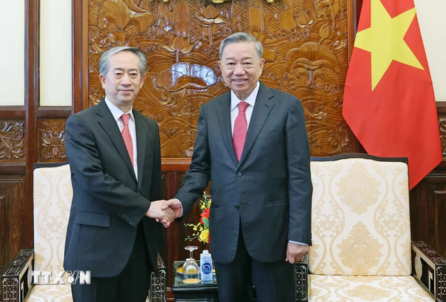 President hosts reception for Chinese Ambassador - Ảnh 1.