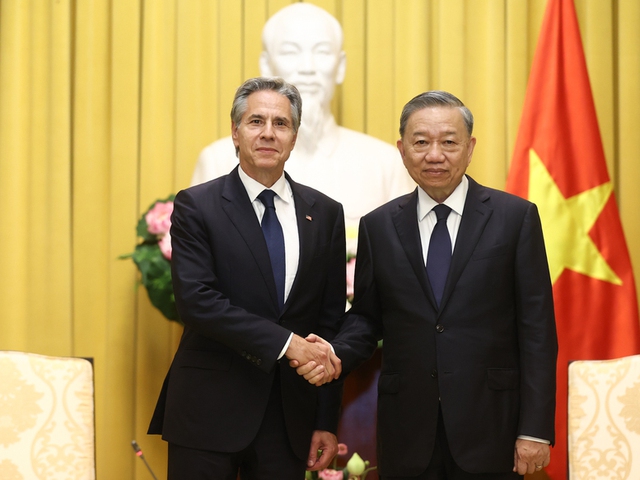 President To Lam receives U.S. Secretary of State Antony Blinken- Ảnh 1.