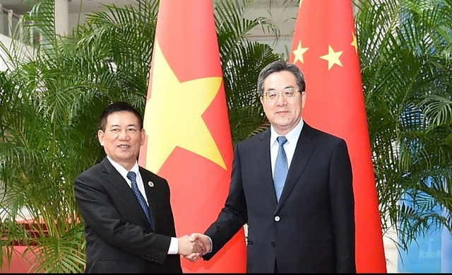 DPM holds talks with Chinese Vice Premier  - Ảnh 1.