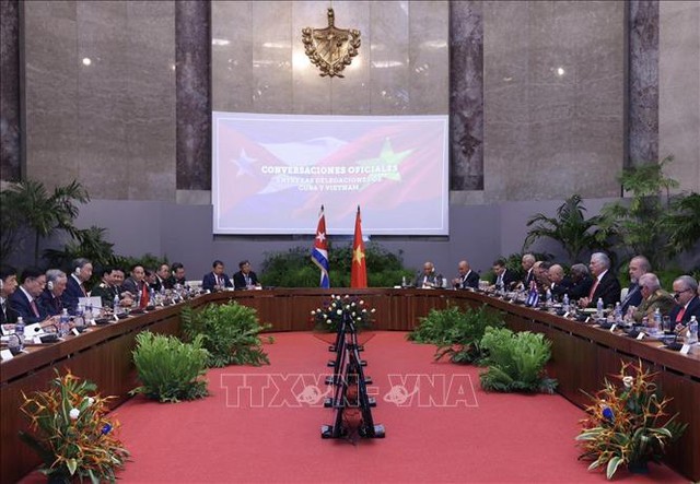 Top Vietnamese, Cuban leaders held talks in Havana- Ảnh 1.