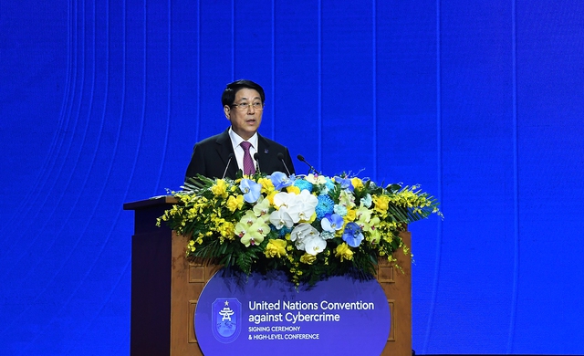 STATE PRESIDENT LUONG CUONG'S WELCOME REMARKS AT SIGNING CEREMONY OF UN CONVENTION AGAINST CYBERCRIME- Ảnh 1.