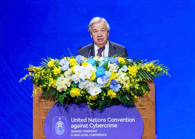 Ha Noi Convention - powerful instrument to strengthen collective defences against cybercrime: UN Secretary-General- Ảnh 1.