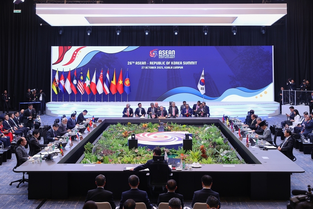 Prime Minister Pham Minh Chinh attends 28th ASEAN Plus Three Summit- Ảnh 1. Prime Minister Pham Minh Chinh attends 28th ASEAN Plus Three Summit- Ảnh 1.