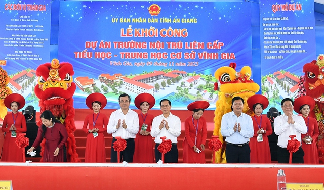 Construction begins on 72 inter-level boarding schools in border communes- Ảnh 7.