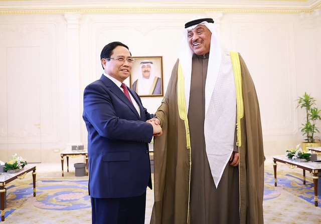 Prime Minister meets Kuwaiti Crown Prince- Ảnh 1.