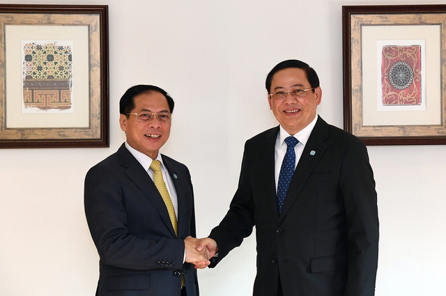 Deputy PM meets with Lao Prime Minister in Dubai- Ảnh 1.