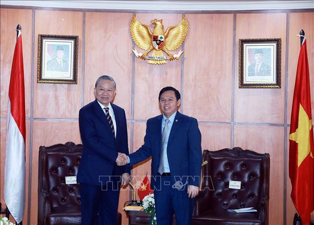 Party chief meets top Indonesian legislators in Jakarta- Ảnh 1.