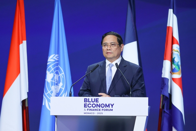Prime Minister Pham Minh Chinh attends Blue Economy and Finance Forum in Monaco- Ảnh 1. Prime Minister Pham Minh Chinh attends Blue Economy and Finance Forum in Monaco- Ảnh 1.