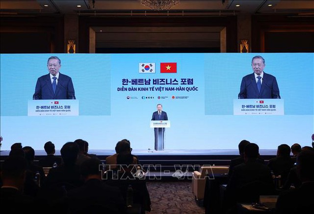 General Secretary To Lam attends Viet Nam-South Korea Business Forum in Seoul - Ảnh 1.