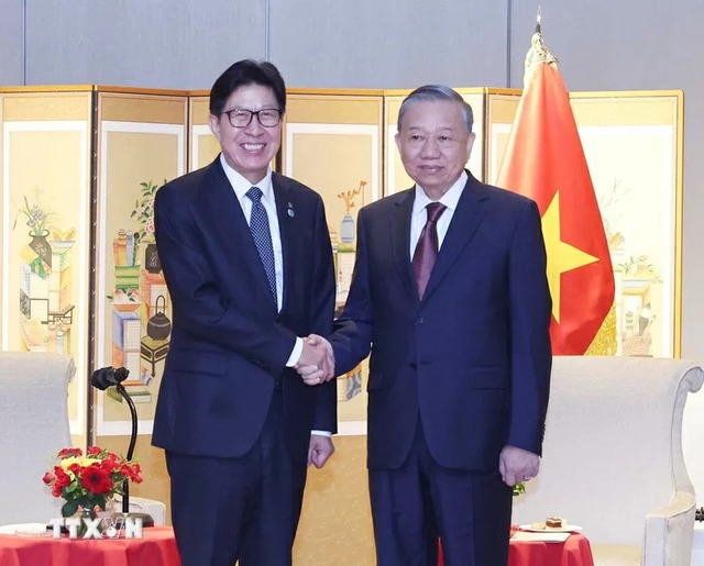 General Secretary To Lam meets Busan Mayor Park Hyeong- Ảnh 1. General Secretary To Lam meets Busan Mayor Park Hyeong- Ảnh 1.