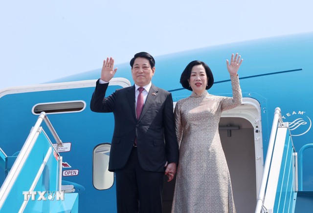 State President Luong Cuong starts State visits to Egypt and Angola- Ảnh 1.
