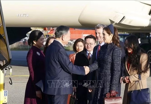 General Secretary, President To Lam accorded welcome ceremony in Denmark- Ảnh 1.
