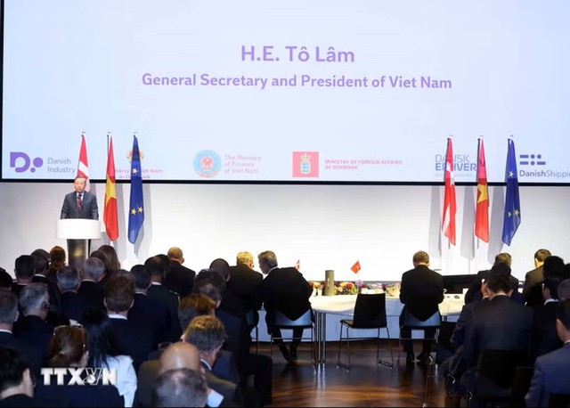 Top Vietnamese leader attends Vietnam–Denmark Business Forum in Copenhagen- Ảnh 1.