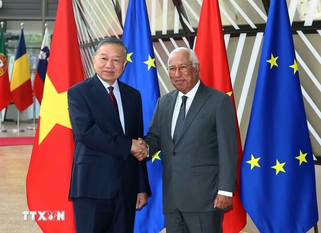 EC President hosts welcome ceremony for top leader To Lam- Ảnh 1.