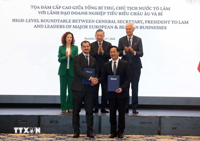 To Lam attends high-level roundtable with major European, Belgian businesses- Ảnh 1.