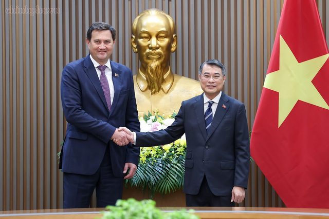 Prime Minister Le Minh Hung hosts Belarusian Foreign Minister Maxim Ryzhenkov - Ảnh 1.