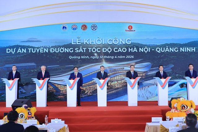 Work starts on US$5.6 bln high-speed railway project linking Ha Noi and Quang Ninh- Ảnh 1.