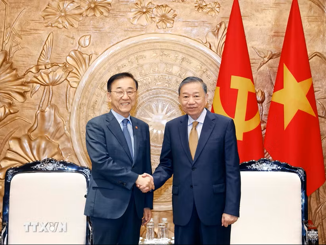 Top Vietnamese leader receives Korean minister - Ảnh 1.