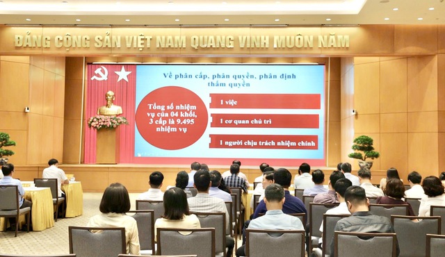VPCP dự Hội nghị sơ kết 1 năm vận hành mô hình tổ chức tổng thể của hệ thống chính trị, mô hình chính quyền 3 cấp- Ảnh 4. VPCP dự Hội nghị sơ kết 1 năm vận hành mô hình tổ chức tổng thể của hệ thống chính trị, mô hình chính quyền 3 cấp- Ảnh 4.