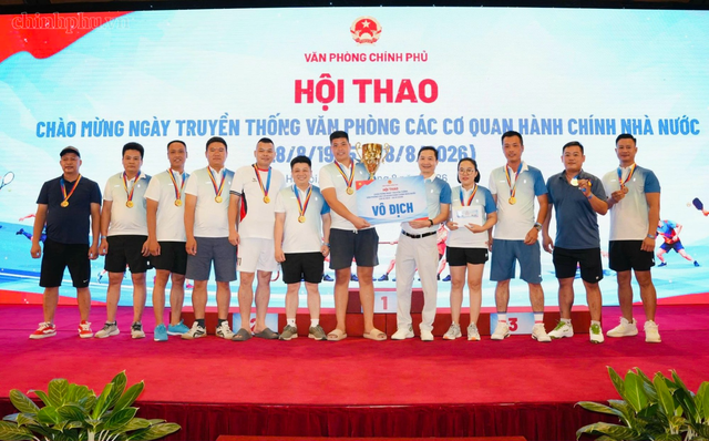 Vinh danh 8 tập thể, 82 cá nhân xuất sắc tại Hội thao VPCP- Ảnh 5.