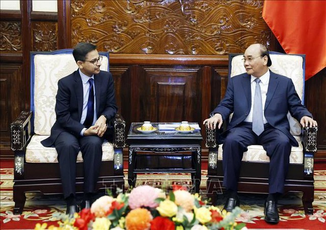 越南国家主席阮春福会见印度驻越大使 - Ảnh 1.