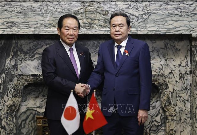 国会主席陈青敏与日本众议院议长额贺福志郎举行会谈- Ảnh 1.