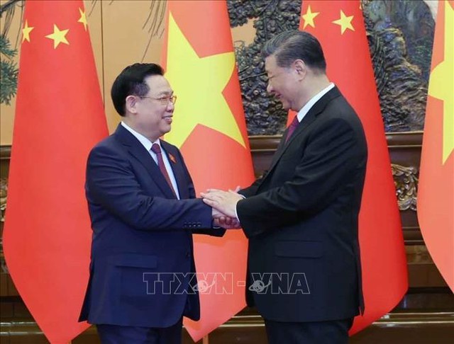 越南国会主席王庭惠会见中共中央总书记，中国国家主席习近平- Ảnh 1.