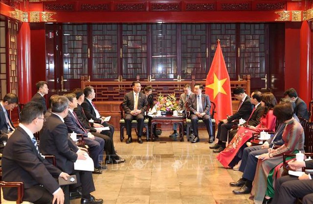 越南国会主席王廷惠会见中国知名企业代表- Ảnh 1.