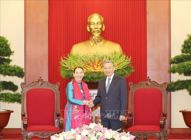 越共中央总书记、国家主席苏林会见澳大利亚联邦议会参议长苏•莱恩斯- Ảnh 1.