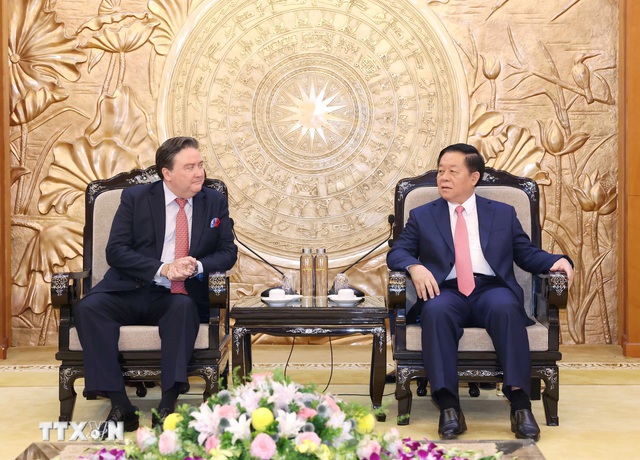 越共中央宣教部部长阮仲义会见美国驻越南大使- Ảnh 1.