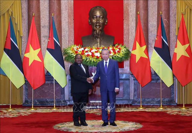 苏林总书记、国家主席与莫桑比克总统纽西举行会谈- Ảnh 1.