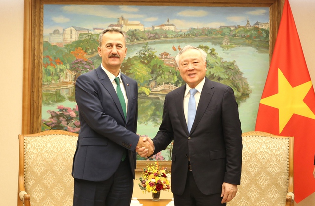 越南政府常务副总理阮和平会见土耳其国防工业局局长- Ảnh 1.