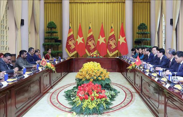 国家主席梁强同斯里兰卡总统库马拉·迪萨纳亚克举行会谈- Ảnh 2. 国家主席梁强同斯里兰卡总统库马拉·迪萨纳亚克举行会谈- Ảnh 2.