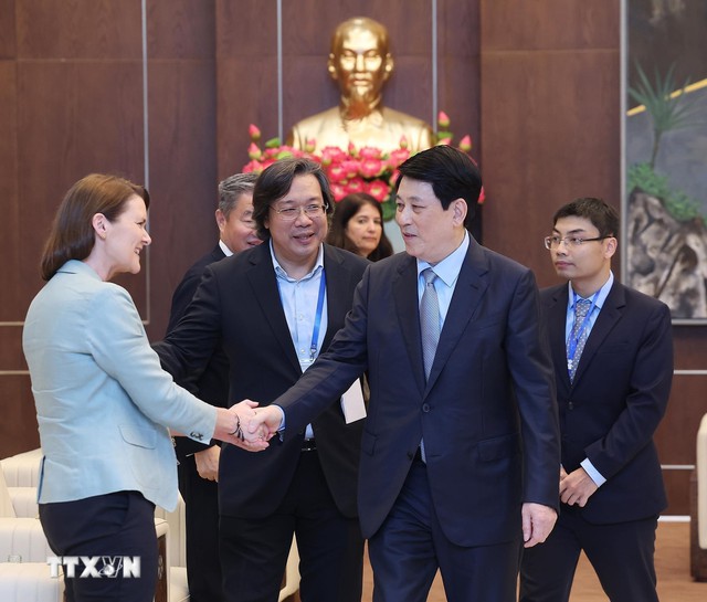 梁强主席会见亚太经合组织工商咨询理事会主席- Ảnh 2.