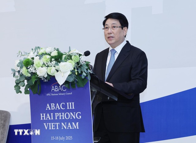 越南国家主席梁强出席亚太经合组织工商咨询理事会第三次会议开幕式- Ảnh 1.