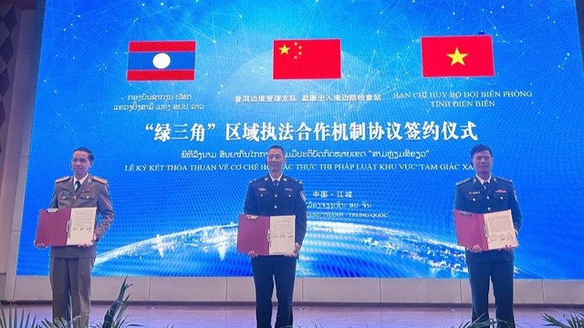 越中老三国边境地区执法合作机制启动- Ảnh 1.