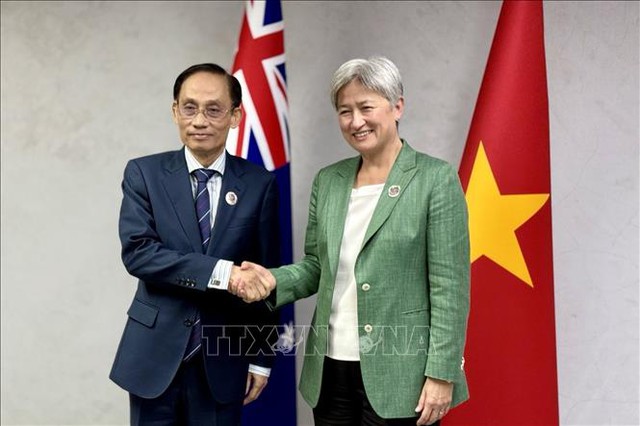 越南外交部长黎怀忠会见澳大利亚外交部长黄英贤- Ảnh 1.