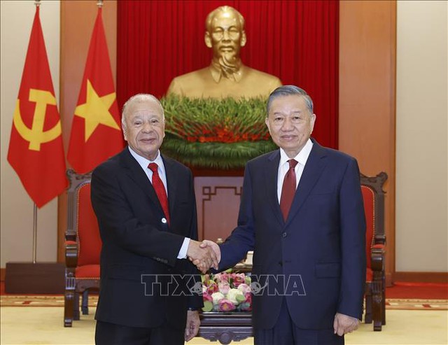 越共中央总书记、国家主席苏林会见墨西哥劳动党总书记- Ảnh 1.