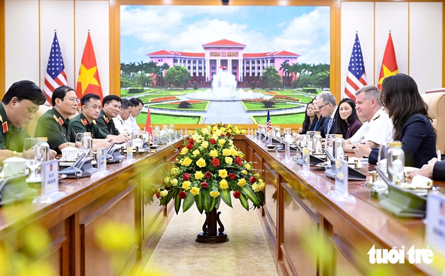 阮新疆大将会见美国太平洋司令部司令- Ảnh 2.