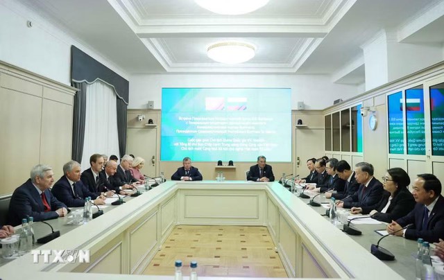 越共中央总书记、国家主席苏林会见俄罗斯国家杜马主席- Ảnh 2.
