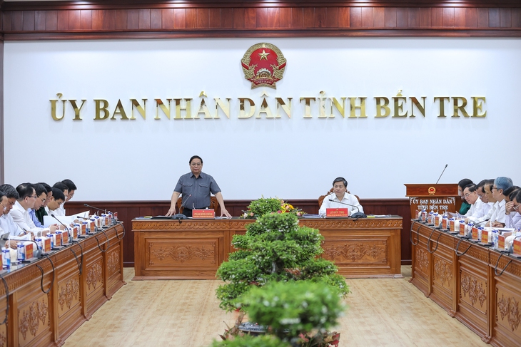 Thủ tướng Phạm Minh Chính làm việc với Ban Thường vụ Tỉnh ủy Bến Tre - Ảnh 3.