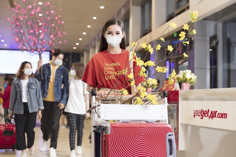 Vận chuyển mai, đào Tết Nguyên đán Nhâm Dần cùng Vietjet - Ảnh 1.