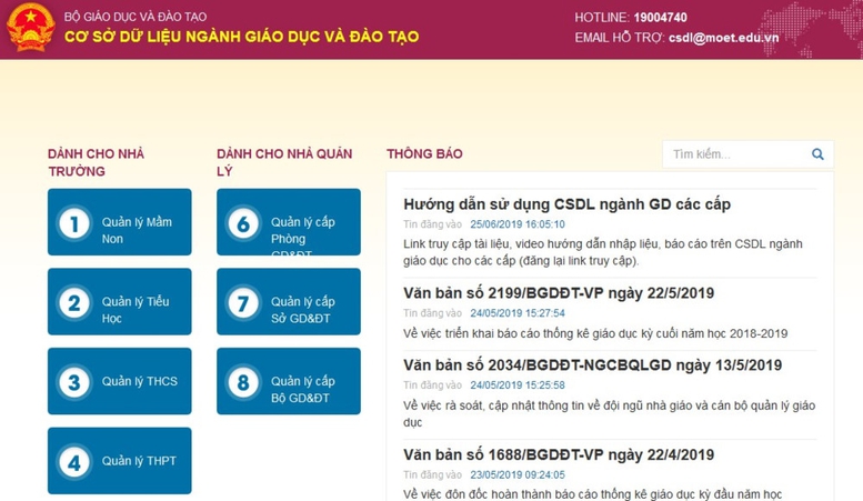 Cơ sở dữ liệu giáo dục và đào tạo được sử dụng thống nhất trên toàn quốc - Ảnh 1.