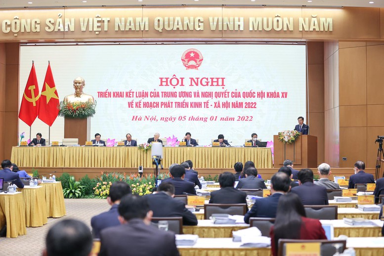 Năm 2022: Chính phủ phấn đấu tăng trưởng GDP 6-6,5%; đẩy nhanh tiêm vaccine cho trẻ em, tiêm mũi tăng cường - Ảnh 1.