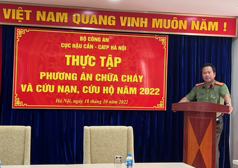 Diễn tập, bảo đảm an toàn PCCC các cơ quan Bộ tại Hà Nội  - Ảnh 1.