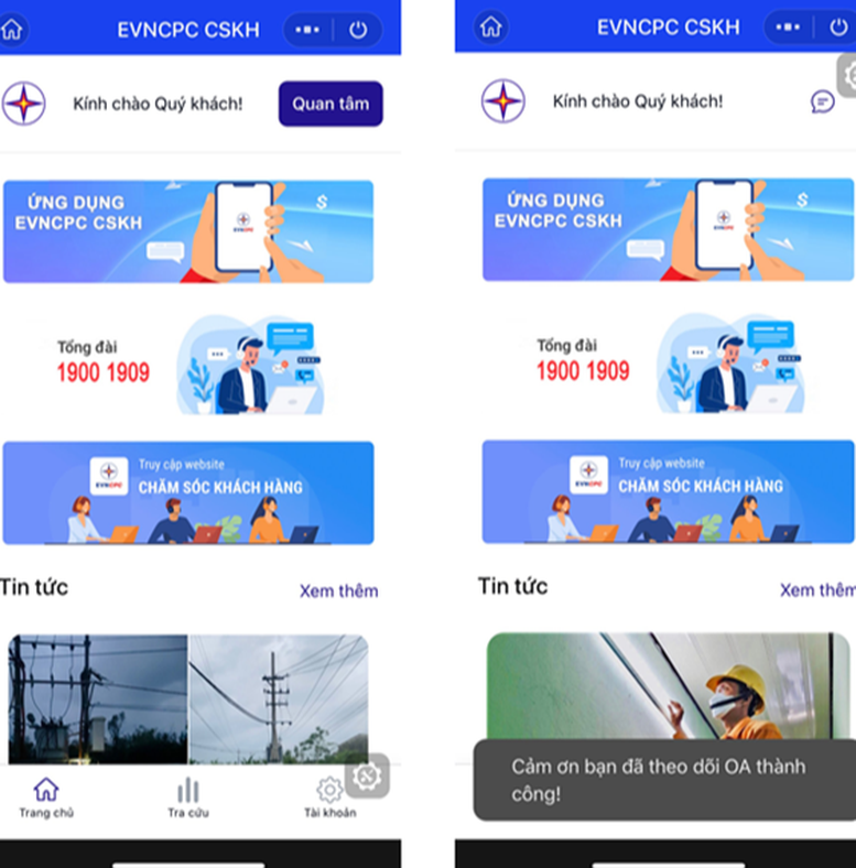 EVNCPC: Phát triển ứng dụng chăm sóc khách hàng mini app trên hệ sinh thái Zalo - Ảnh 1.