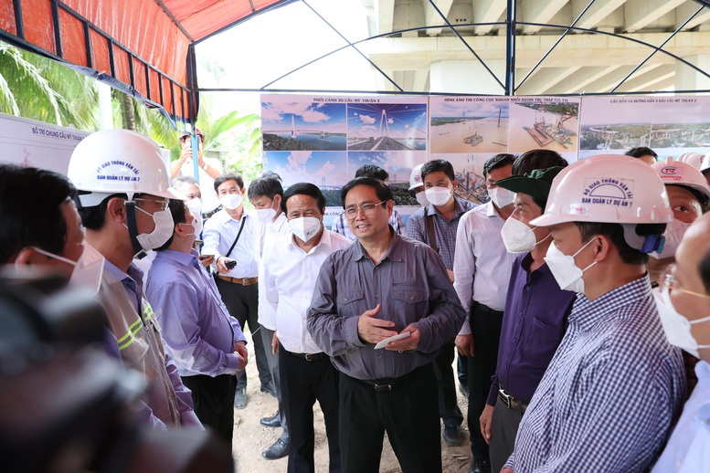 'Chúng tôi cam kết hoàn thành các hạng mục chính cầu Mỹ Thuận 2 nhanh nhất, chất lượng nhất' - Ảnh 2.