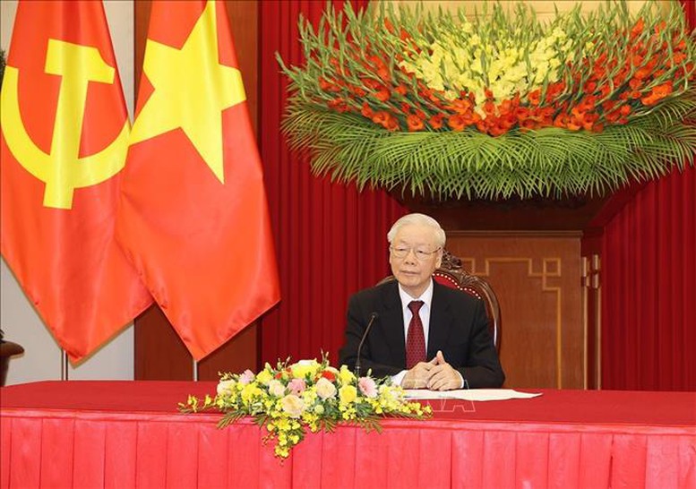 Tổng Bí thư Nguyễn Phú Trọng điện đàm với Thủ tướng Đức Olaf Scholz - Ảnh 1.