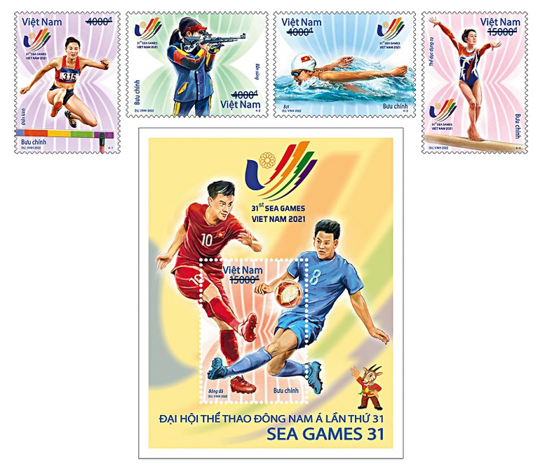 Phát hành bộ tem SEA Games 31 - Ảnh 1.